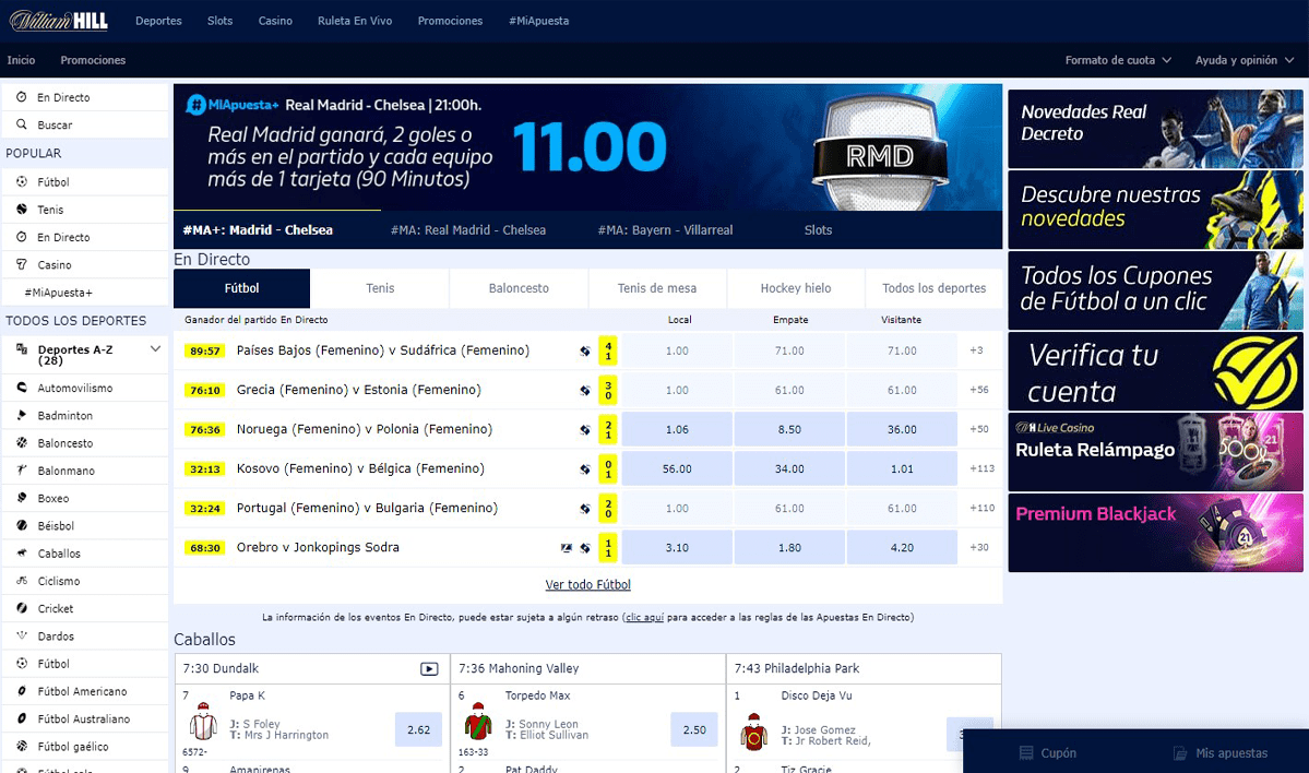 William Hill apuestas y casino online