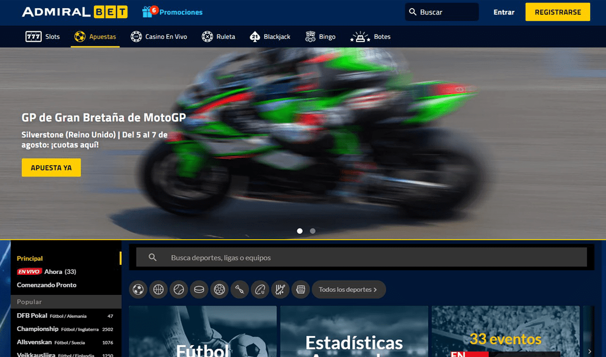 AdmiralBet apuestas deportivas y casino online