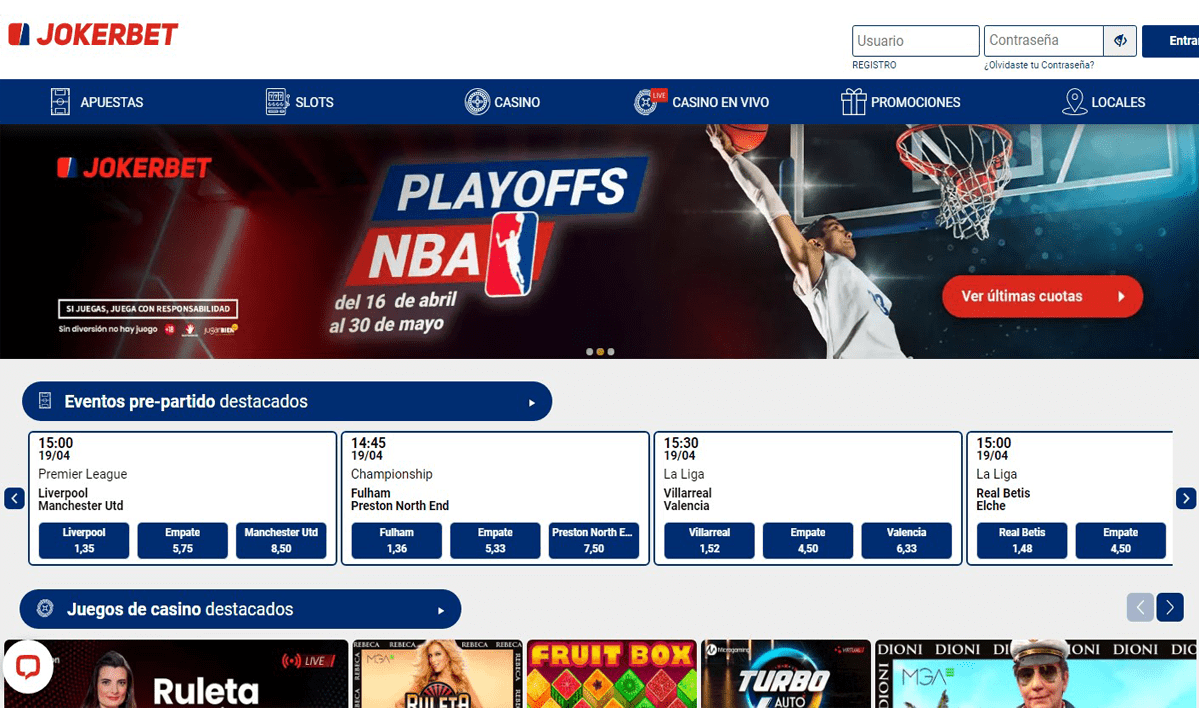 Jokerbet apuestas y casino online