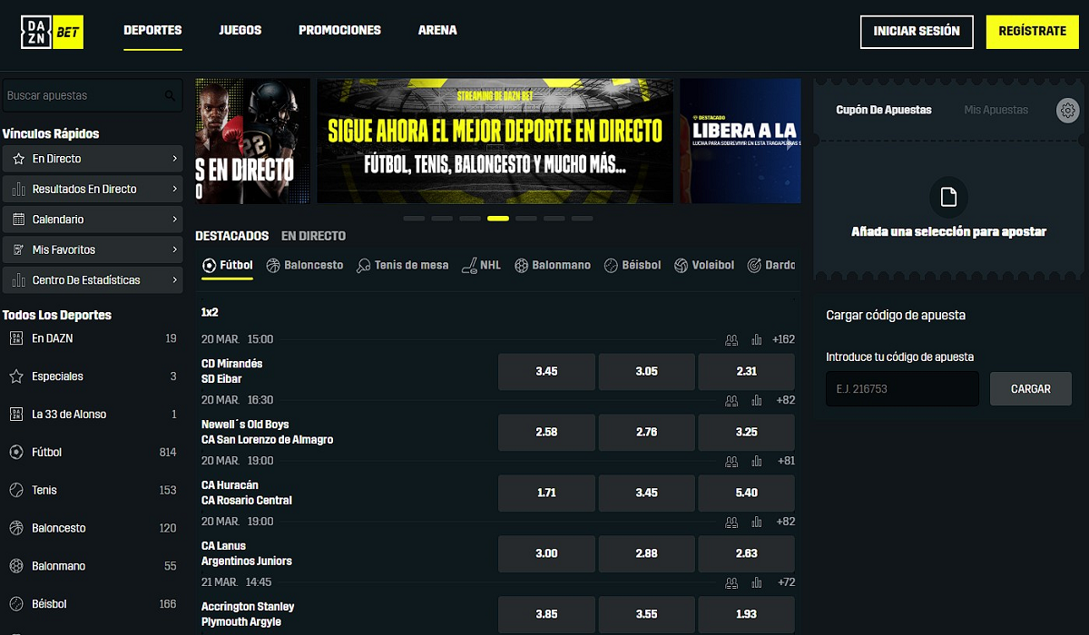 DAZN BET apuestas
